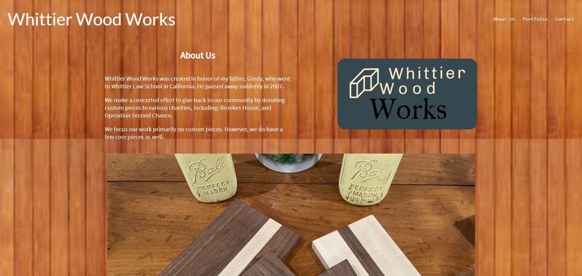 Whitier WoodWorks Screenshot